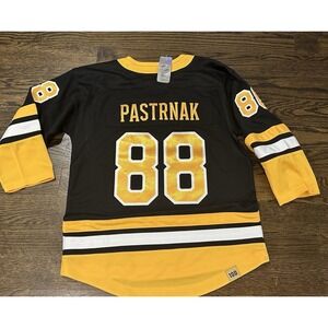 Pastrnak Bruins 100th Anniversary Hockey NHL Jersey Youth L/XL Limited Sewn (3)